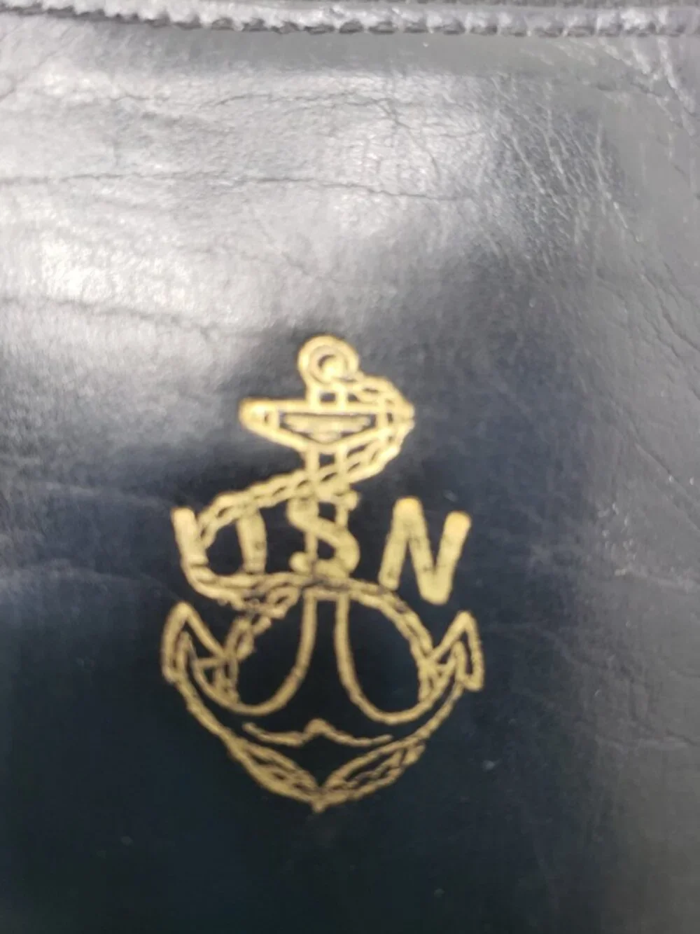 Vintage USS Pickerel US Navy Submarine Genuine Calf Leather Wallet USN